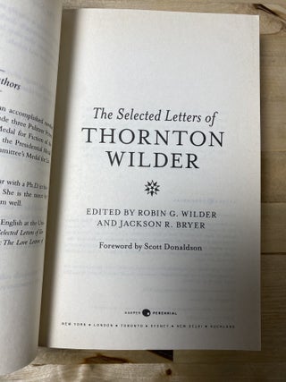 The Selected Letters of Thornton Wilder