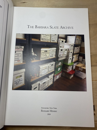 Catalog Of The Barbara Slate Archive