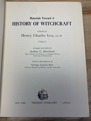 Materials Toward A History Of Witchcraft Vols. 1-3