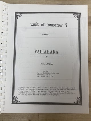 Valiahara; Vault of Tomorrow #7 | Star Trek TOS Fanzine (Adult)