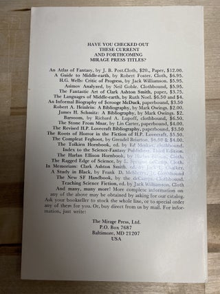 A Catalog of Lovecraftiana