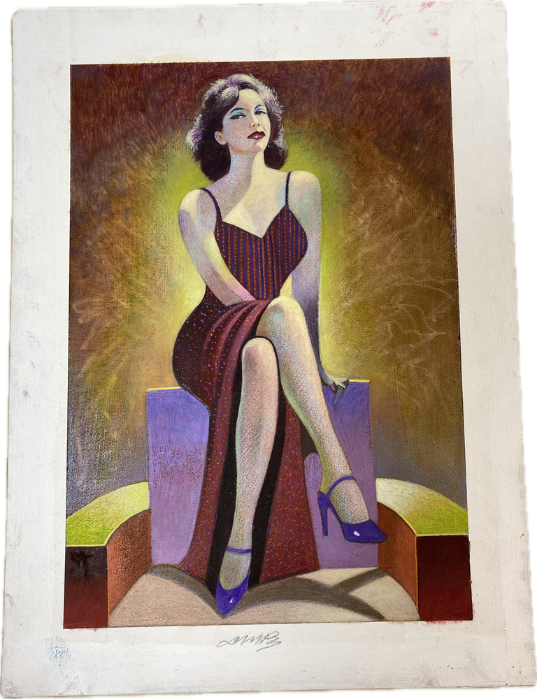 Item #263 Glamour Portrait of Seated Woman in Evening Dress (description not title). David Michael Beck.