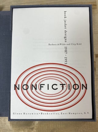 Item #274 Fiction / Non-Fiction Book Jacket Designs 1987-1993. Barbara DeWilde, Chip Kidd