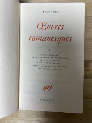 Oeuvres Romanesques Vol. 1