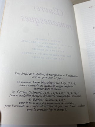 Oeuvres Romanesques Vol. 1