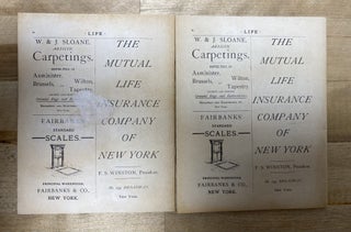 Life. Vol. I, No. 1. January 4, 1883. Miniature Facsimile Edition. (Pair)