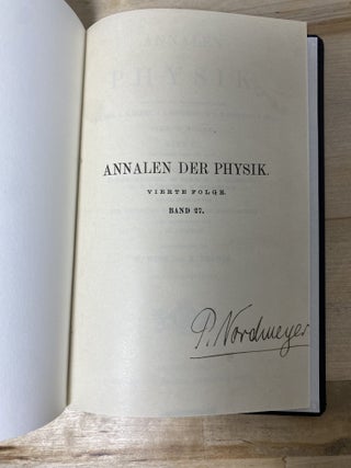 ALBERT EINSTEIN &mdash; EARLY SCIENTIFIC CORPUS (1902&ndash;1910) - Six Extracted and Individually Bound Original Papers from Annalen der Physik