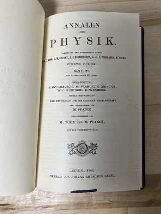ALBERT EINSTEIN &mdash; EARLY SCIENTIFIC CORPUS (1902&ndash;1910) - Six Extracted and Individually Bound Original Papers from Annalen der Physik