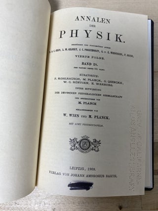 ALBERT EINSTEIN &mdash; EARLY SCIENTIFIC CORPUS (1902&ndash;1910) - Six Extracted and Individually Bound Original Papers from Annalen der Physik