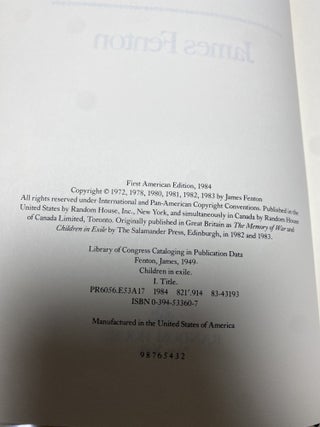 Children in Exile: Poems 1968-1984