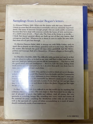 What the Woman Lived: Selected Letters of Louise Bogan, 1920-1970