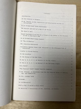 Saturnalia and Other Poems